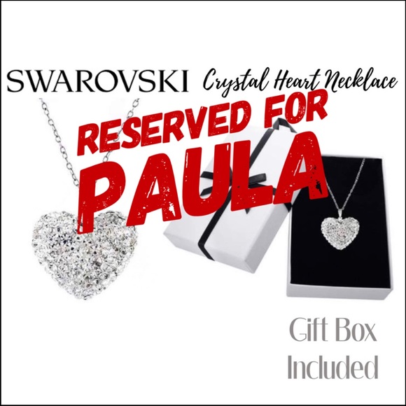 Boutique Jewelry - Heart Necklace Sterling Silver & Swarovski Crystal